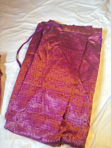 Magenta Ready to wear saree with blouse piece