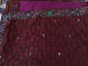 Elegant Maroon Saree