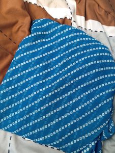 Blue Bandhani Saree