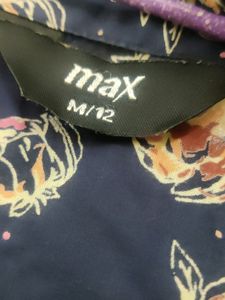 Blue Floral Printed Fitted Shirt