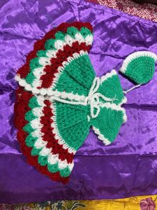 Ladoo Gopal Winter Wool Crochet Dress Size No 5