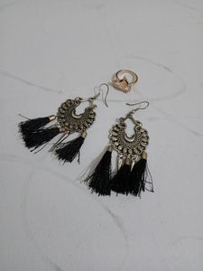 Earnings And Finger Ring Combo
