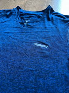 Blue V-Neck Active T-Shirt