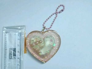 Heart Resin Shaker Handmade Charm Keychain