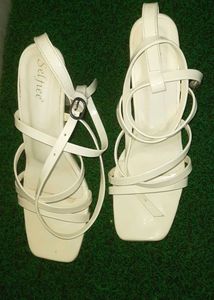 White Strappy Heeled Sandals
