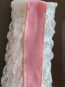 Pink Lace Trim Tank Top