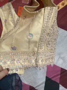 Embellished Beige Blouse partywear