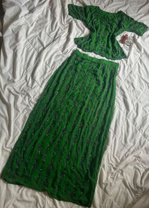 y2k Bollywood beaded Vintage Lehenga choli