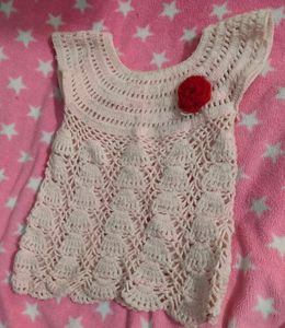 Adorable Handmade Knitted Baby Dress