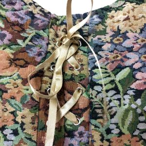 Floral Tapestry Corset Top