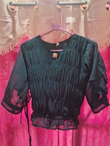 Chic Sheer Green Top