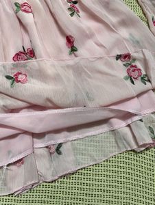 Pink Embroidered Dress