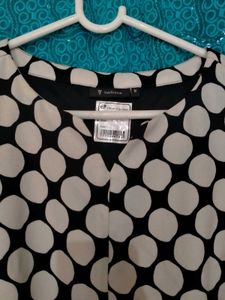 Chic Black &amp; White Polka Dot Dress