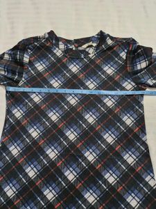 Plaid Long Sleeve Dress Size8