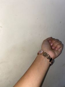 Fancy  Pink Stone Watch