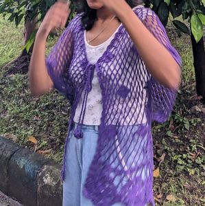 deep purple crochet overlay top 💜