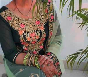 💚Elegant Partywear Embroidered Palazzo Suit💚