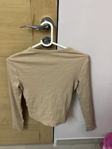 Beige Long Sleeve Top