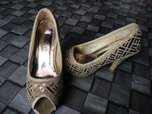 Sparkly Gold Heels