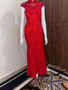 Red Lace Ethnic Gown