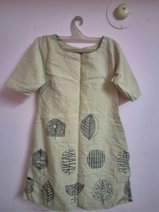 Leaf Print Casual Dress