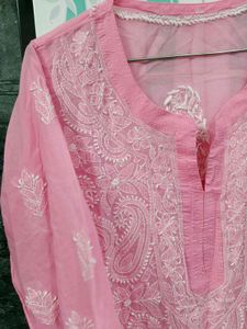 Pink Embroidered Kurta - Gently Used
