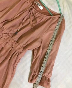 Ruffled PeachTunic Top Bust 36
