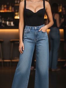 Wide Leg Denim Jeans
