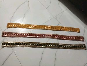 Set of 3 Mirror Work Waist Belts