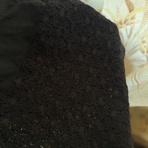 Elegant Black Korean Skirt