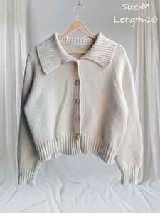 Polo Neck Cardigan Sweater
