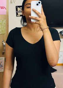 Ribbed V-Neck Top
