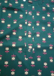 Green Floral Print Kurti- Brand new