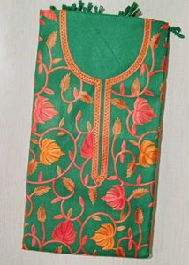 kashmiri Embroidery Woollen Unstitched Suit