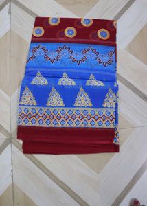 Red and Blue Patterned Fabric