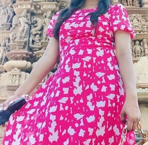 Flower Printed Gown