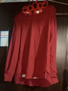 Red Long Sleeve Top