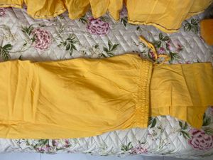 BIBA 4 Piece Gorgeous New Yellow Kurta Set