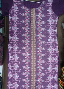 Elegant Purple Floral Kurta