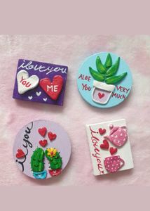 3D Clay Fridge Magnets Set