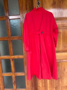 Red Casual Coat