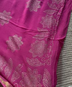 Pink Chiffon Saree
