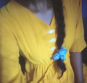 Mustard Dress with Buttons
