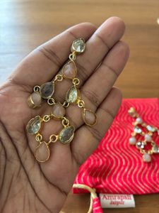 Amrapali Silver Chandelier  Earrings