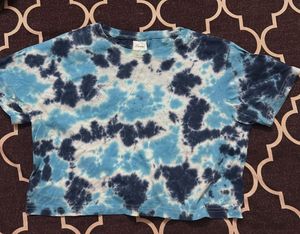 Tie N Dye Blue Crop Top