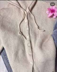 Hooded Knit Cardigan