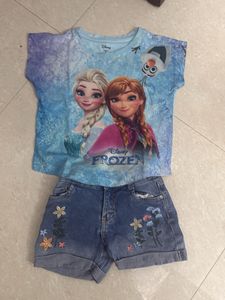 Frozen T-shirt &amp; Shorts Set