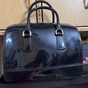 Furla Black Candy Satchel Bag