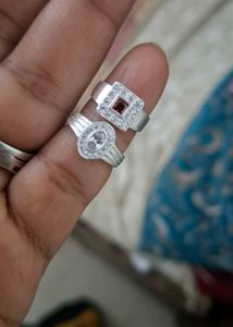 Set of Two pure silver Rings