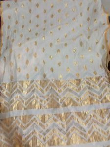 Off-white Golden Dupatta